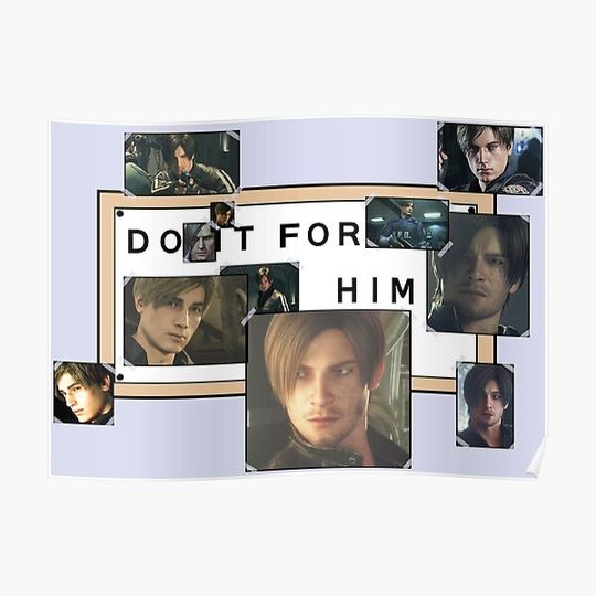 Discover Leon S Kennedy- Do it for Him Premium Matte Vertical Poster