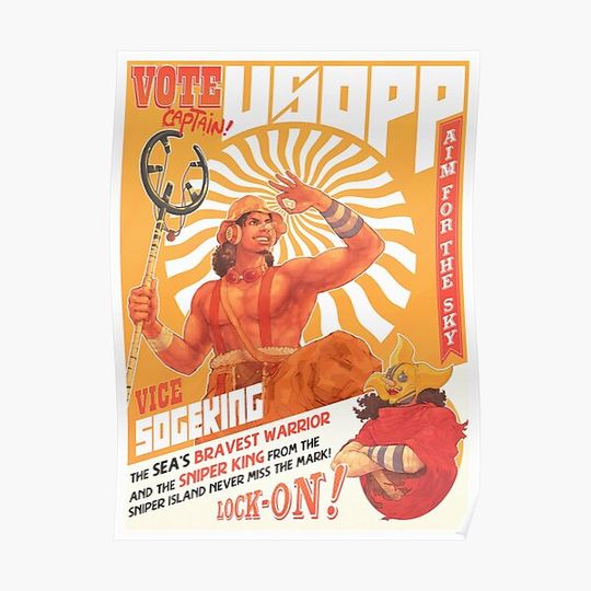 Discover Captain Usop Vote for him ! Premium Matte Vertical Poster