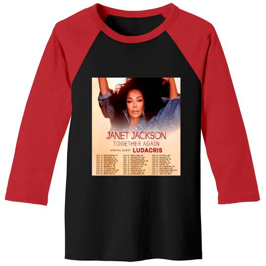 Discover Janet Tour 2023  TogetherAgain Tour Baseball Tees
