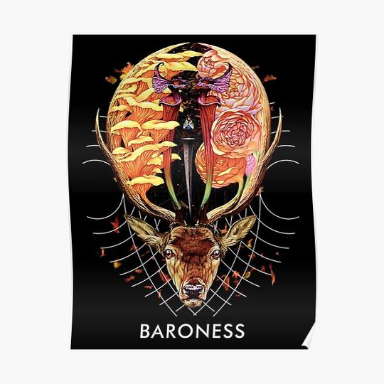 Discover Baroness, Gold and Grey. Premium Matte Vertical Poster
