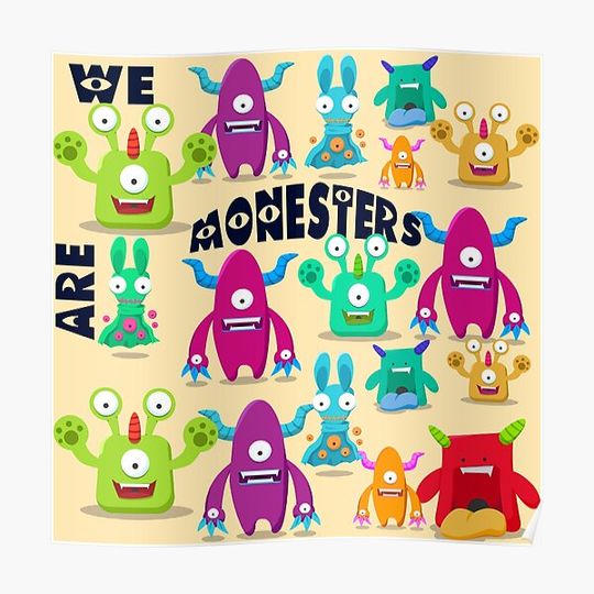 Discover Monesters Inc. Premium Matte Vertical Poster