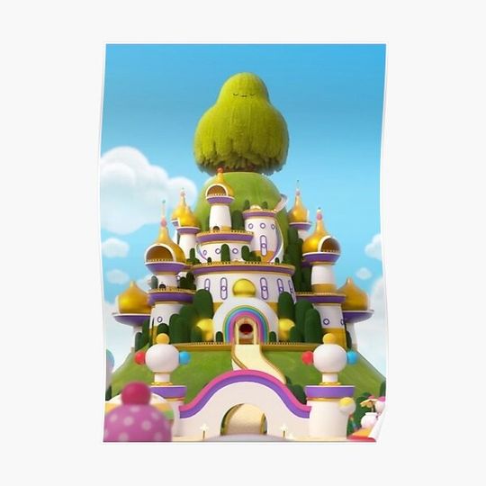 Discover The Wishing Tree and Castle | True and the Rainbow Kingdom Premium Matte Vertical Poster