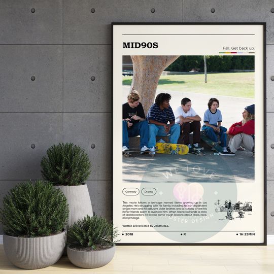 Discover Mid90s Movie Poster / Mid90s Poster / Modern Art Print
