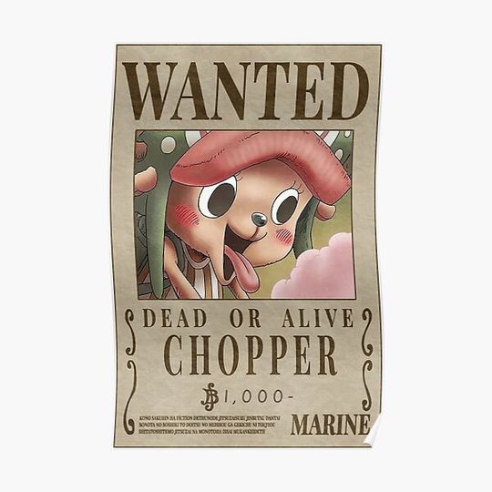Discover Chopper Post-Wano Updated Bounty Poster - Premium Matte