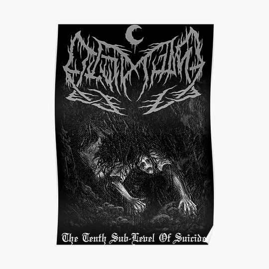 Discover 10th Sub Level of... by Leviathan - Classic Old School Black Metal Ambient Premium Matte Vertical Poster
