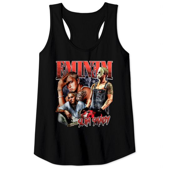 Discover EMINEM- Slim Shady Tank Tops, Vintage Style Eminem The Real Slim Shady Rap Tank Tops