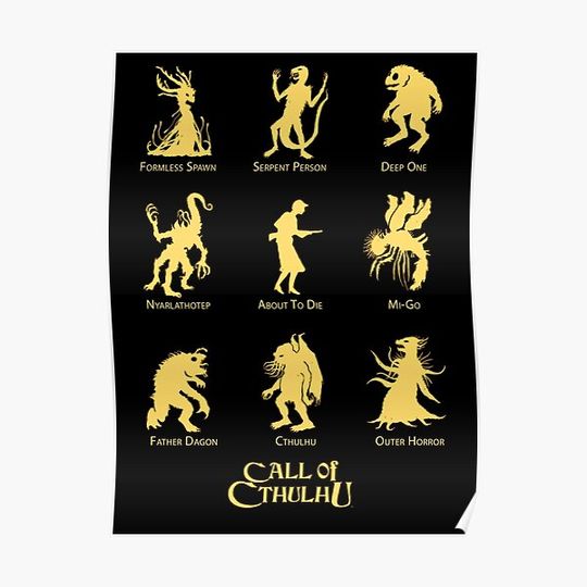 Discover Call of Cthulhu - Know Your Monsters Premium Matte Vertical Poster