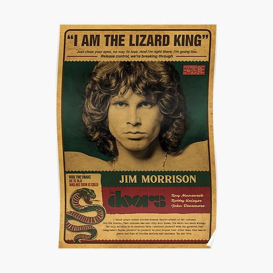 Discover Jim Morrison - Lizard King Premium Matte Vertical Poster