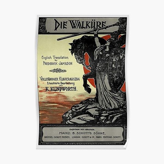 Discover Vintage Poster, Wagner's opera Die Walküre, 1899 Premium Matte Vertical Poster