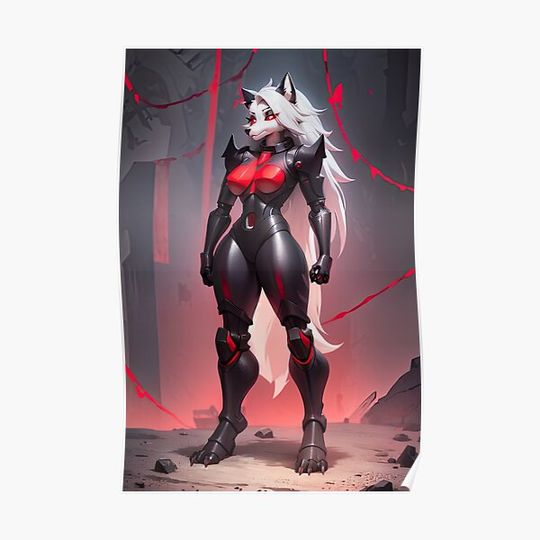 Discover Helluva Boss Loona loona The Wolf (sfw) Realistic Premium Matte Vertical Poster