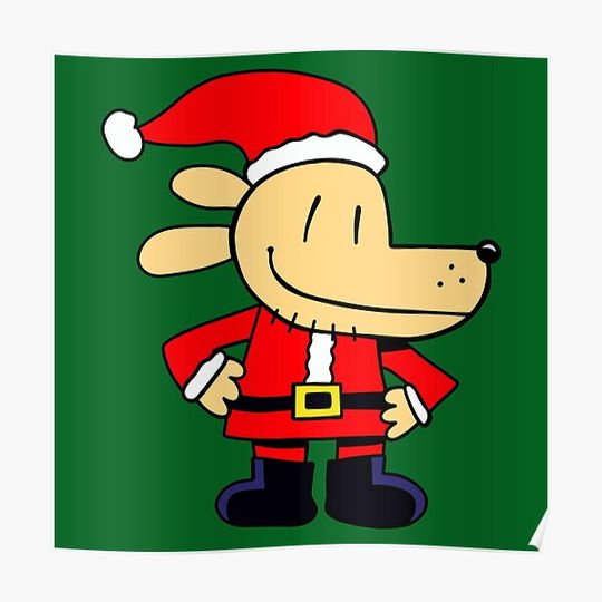 Discover Dog Man Santa Claus suit fan art Premium Matte Vertical Poster