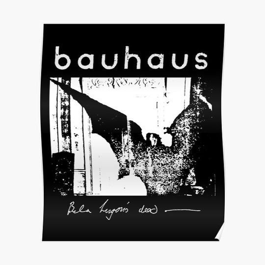 Discover Vintage Bauhaus Bat Wings Bela Lugosi's Dead Gift Fan Premium Matte Vertical Poster
