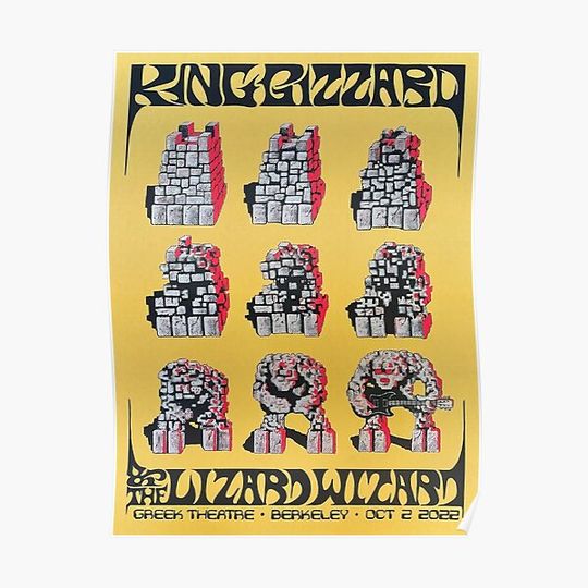 Discover King Gizzard and the Lizard Wizard - Berkeley 2022 Premium Matte Vertical Poster