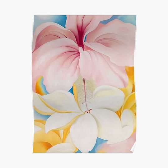 Discover Georgia O'Keeffe Hibiscus in Plumeria Premium Matte Vertical Poster