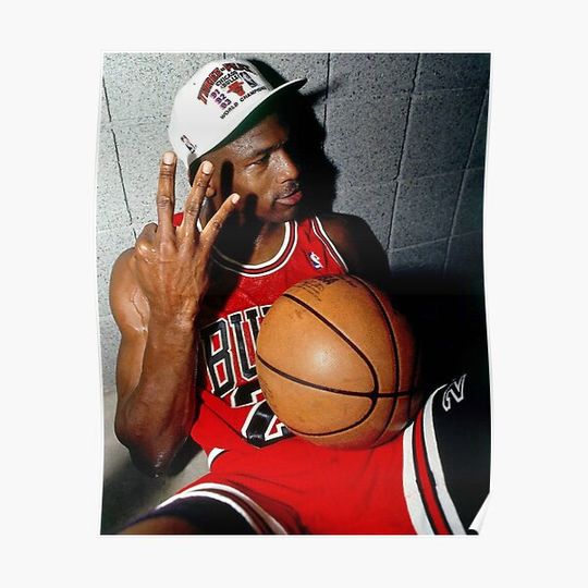 Discover Jordan Three Fingers Premium Matte Vertical Poster