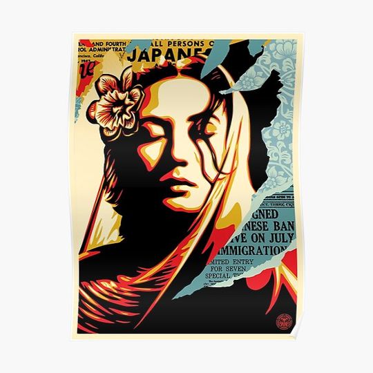 Discover shepard fairey welcome visitor Premium Matte Vertical Poster