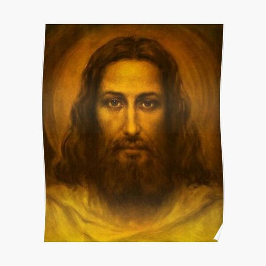 Discover Shroud of Turin Jesus Christ face, Holy Face Premium Matte Vertical Poster