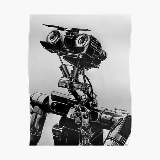 Discover Johnny 5 Short Circuit 1988 Premium Matte Vertical Poster