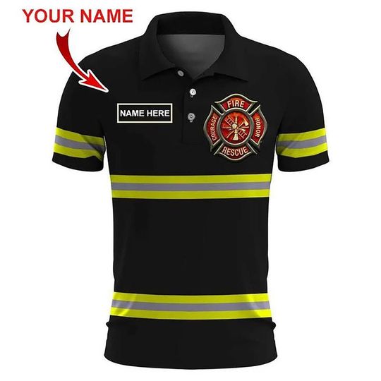 Discover FireFighter Polo T-Shirt Short Sleeve 3D All Over Print Polo Shirt