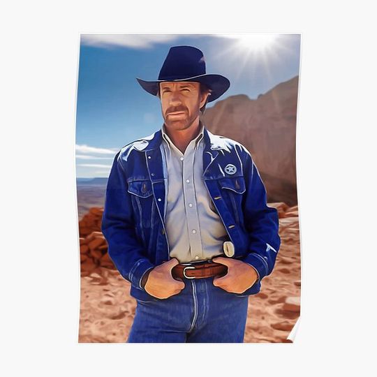 Discover Chuck Norris Texas Ranger Premium Matte Vertical Poster