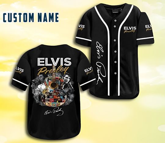 Discover Elvis Presley Singer Baseball Jersey,Elvis Presley Jersey,Music Baseball Jersey,Custom Baseball Jersey