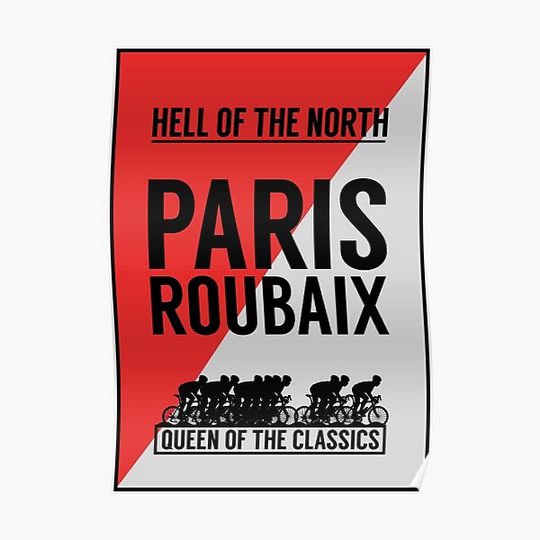Discover PARIS ROUBAIX : Vintage Bike Racing Print Premium Matte Vertical Poster