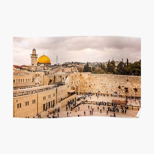 Discover The Iconic Western Wall in Jerusalem Premium Matte Vertical Poster