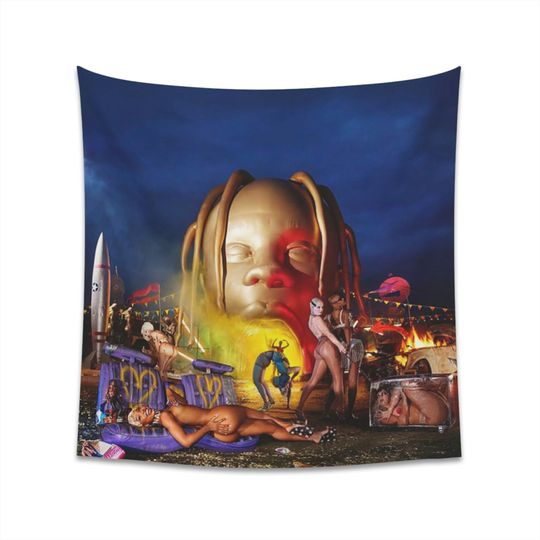 Discover Travis Tapestry AstroWorld Alternative Cover Travis Decor