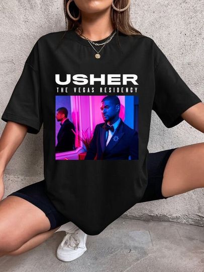 Discover Usher My Way The Vegas Residency Tour 2023 T-shirt, User Tour 2023 , R&B Music Concert T-shirt