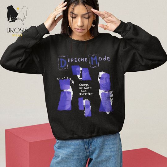 Discover Songs Of Faith and Devotion Album Sweatshirt, Depeche Mode Sweatshirt
