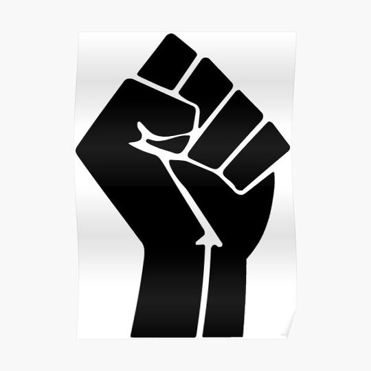 Discover Raised Fist Black Power Symbol Premium Matte Vertical Poster