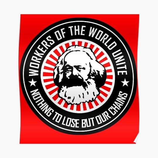 Discover KARL MARX - WORKERS UNITE Premium Matte Vertical Poster