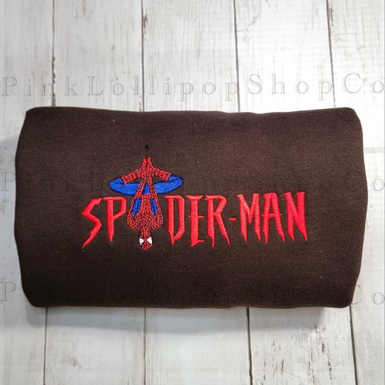Discover Spider Super Hero Sweatshirt, Spider Embroidered Crewneck