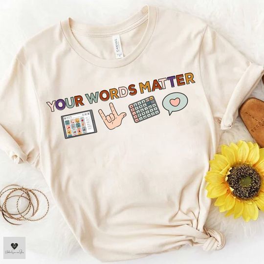 Discover Your Words Matter Sweatshirt, AAC SPED Teacher Inclusion Shirt, Neurodiversity Bcba Slp OT Teachers Gift