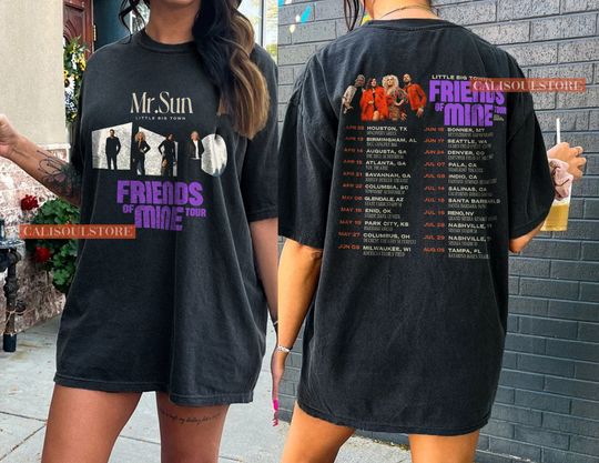 Discover Vintage Little Big Town Tour 2023 Shirt, Mr Sun TShirt, 90s Style Tee, Friends of mine Music Tour Shirt