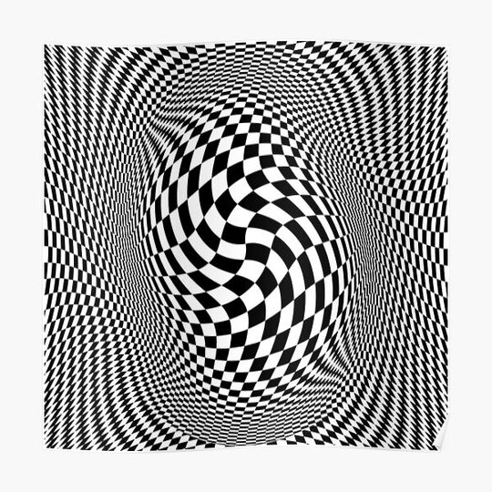 Discover Optical #Art: Moving #Pattern #Illusion - #OpArt Premium Matte Vertical Poster