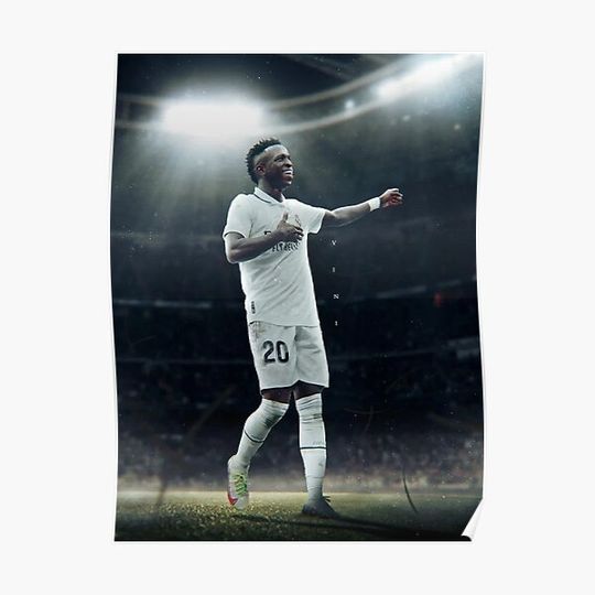Discover VINICIUS JUNIOR JR BAILA NO RACISM Premium Matte Vertical Poster