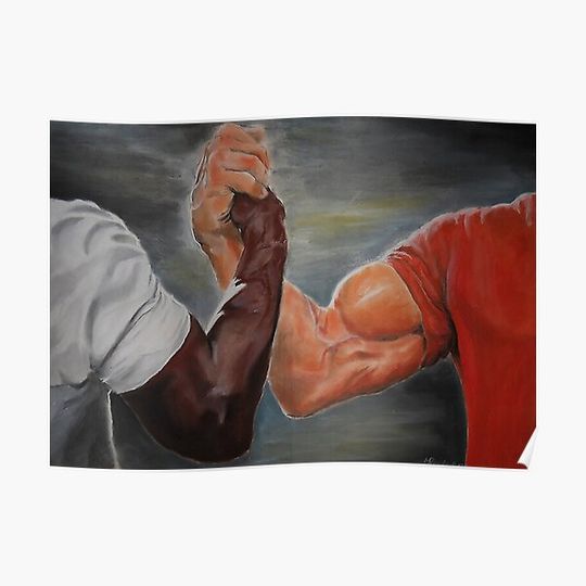 Discover Epic Handshake Meme Premium Matte Vertical Poster