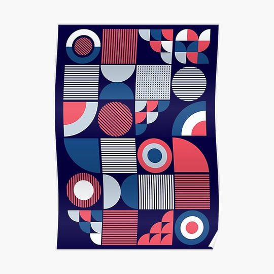 Discover Mod Geo Premium Matte Vertical Poster
