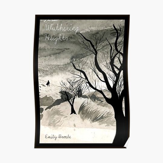 Discover Book Cover Art of Wuthering Heights by Emily Bronte Premium Matte Vertical Poster