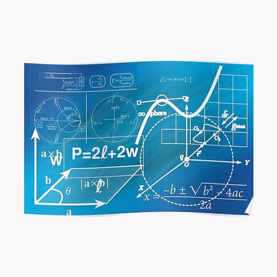 Discover scientific illustrations geometry Premium Matte Vertical Poster