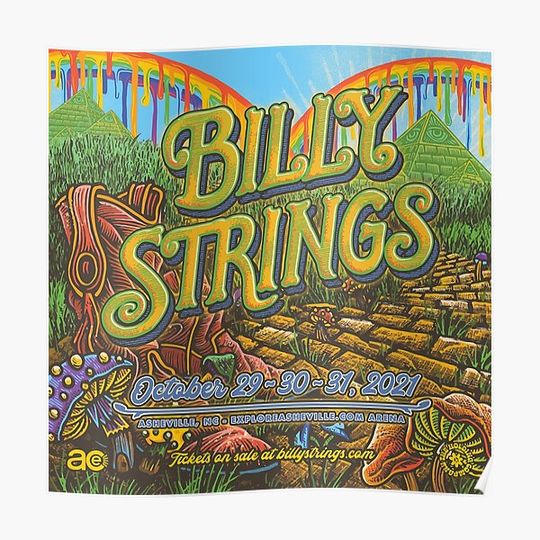 Discover TOUR 2021 BILLY EXPLOREASHEVILLE STRINGS ARENA Premium Matte Vertical Poster