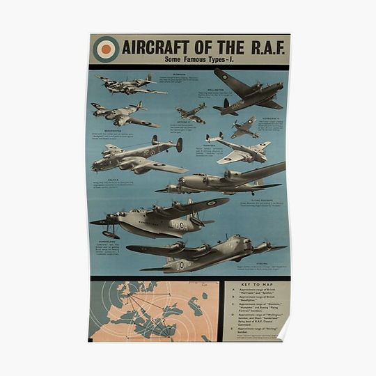 Discover Aircraft of the R.A.F. [1] Premium Matte Vertical Poster