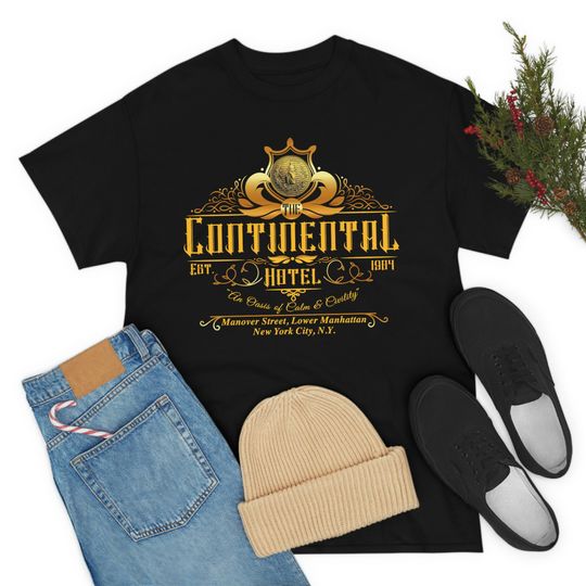Discover The Continental Hotel John Wick Movie T-Shirt
