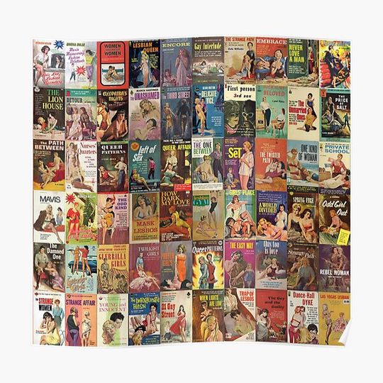 Discover Lesbian Pulp Novels Premium Matte Vertical Poster