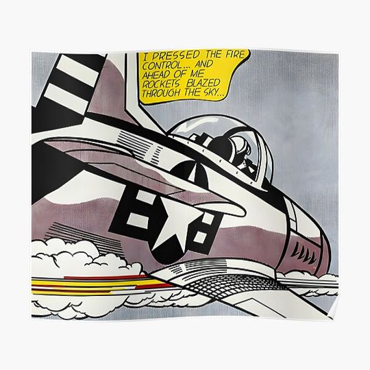 Discover Roy Lichtenstein Whaam Poster Premium Matte Vertical Poster