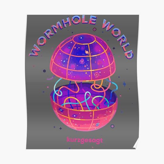 Discover Kurzgesagt - 80s Wormhole Premium Matte Vertical Poster