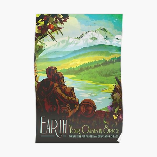 Discover NASA - Earth - Visions of the Future Poster - Space Tourism Premium Matte Vertical Poster