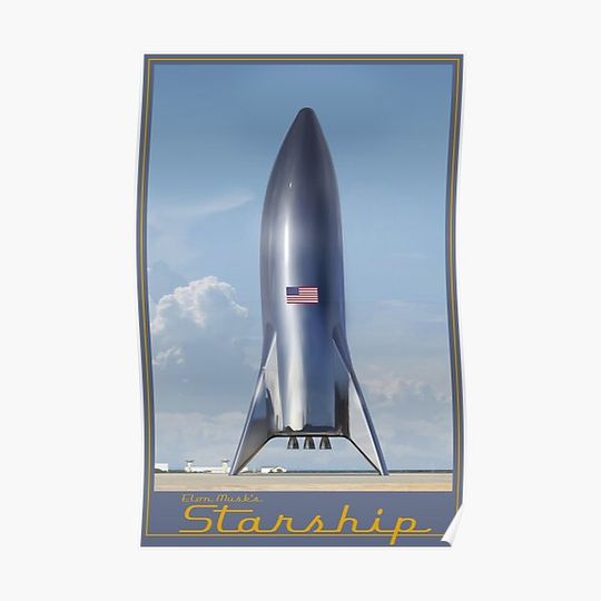 Discover Elon Musk's Starship Premium Matte Vertical Poster