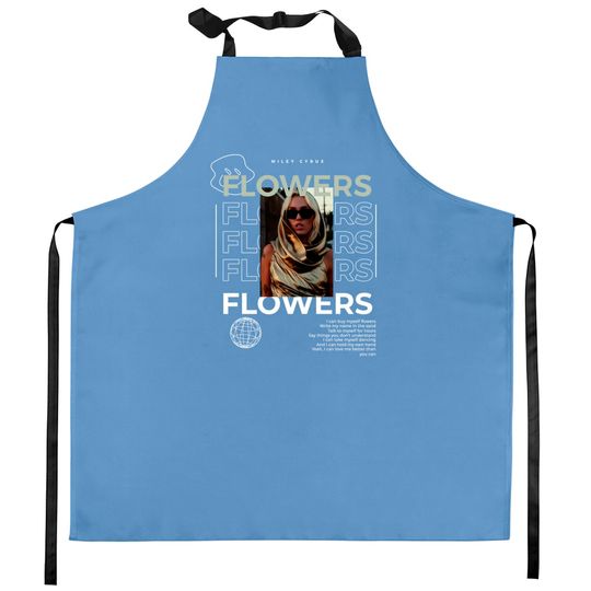 Discover Miley Cyrus Flowers Vintage Kitchen Aprons